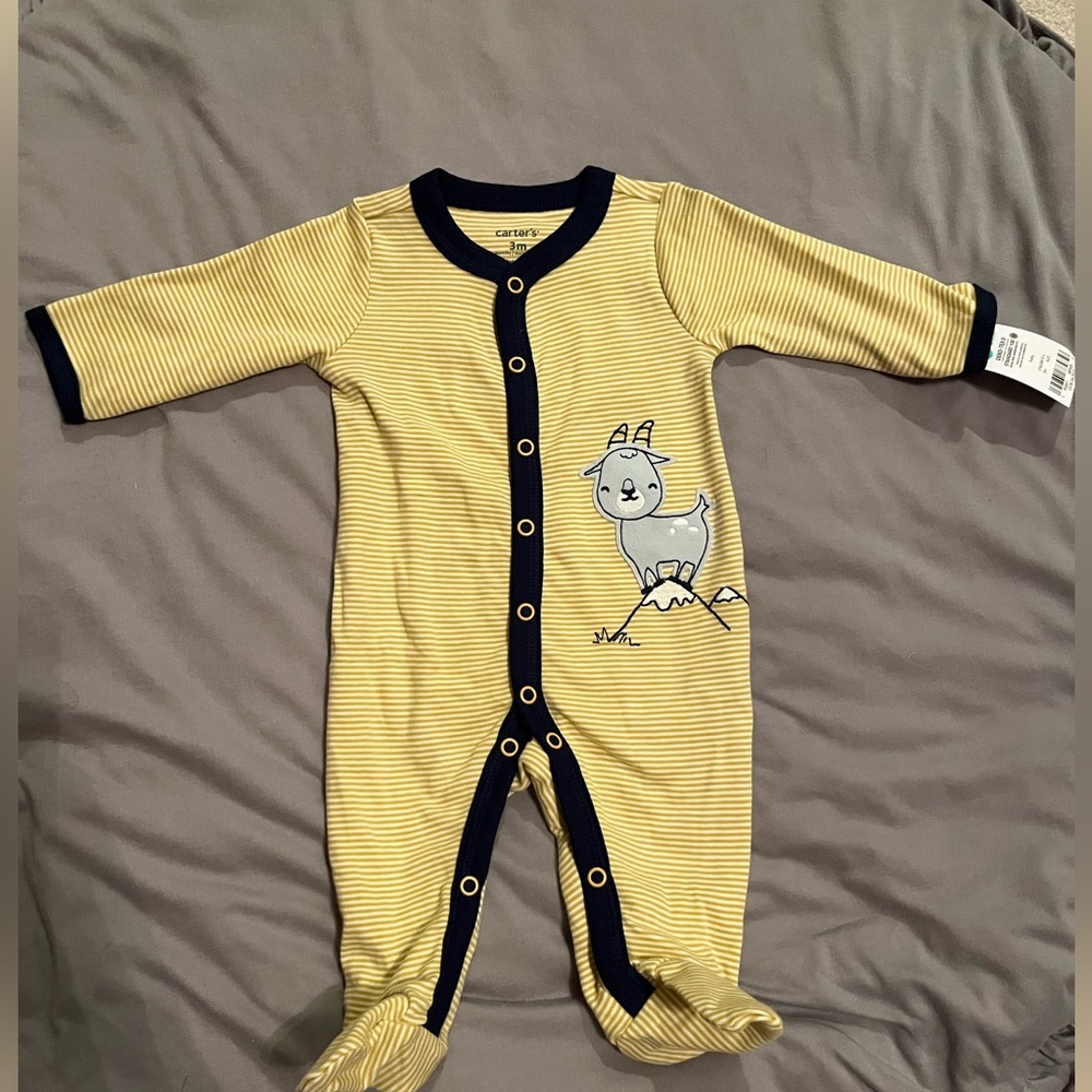 New With Tag, Carter’s long sleeve onesie, 3m